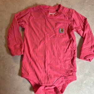Carhartt long sleeve onesie pink